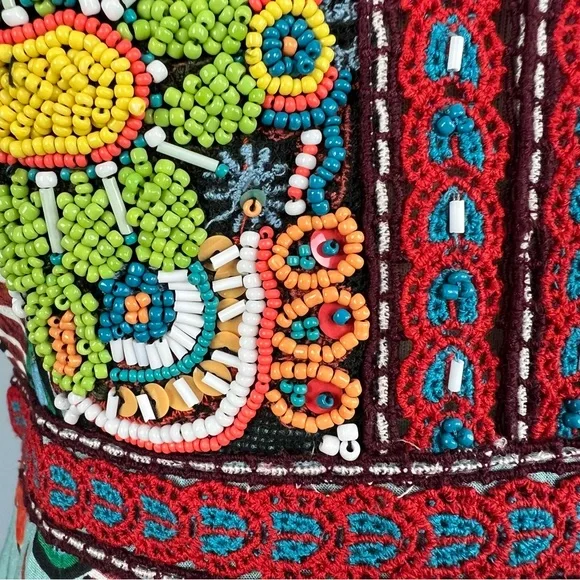 ANTHROPOLOGIE Akemi + Kin Karmina Sky Blue Beaded Dress with Pockets Size 2 - Picture 8 of 14